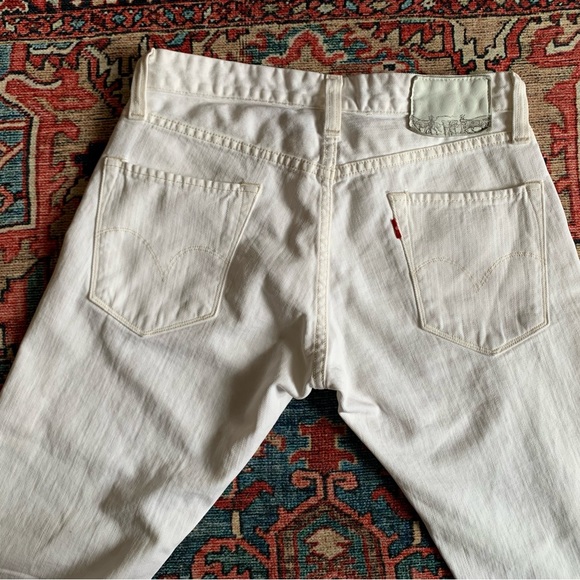 Vintage Levi’s matchstick Capital E white jeans sz 28 - Picture 5 of 12